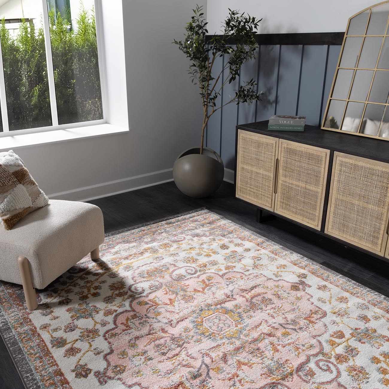 Oark Floral Medallion Area Rug - MyTuftedRugs.com