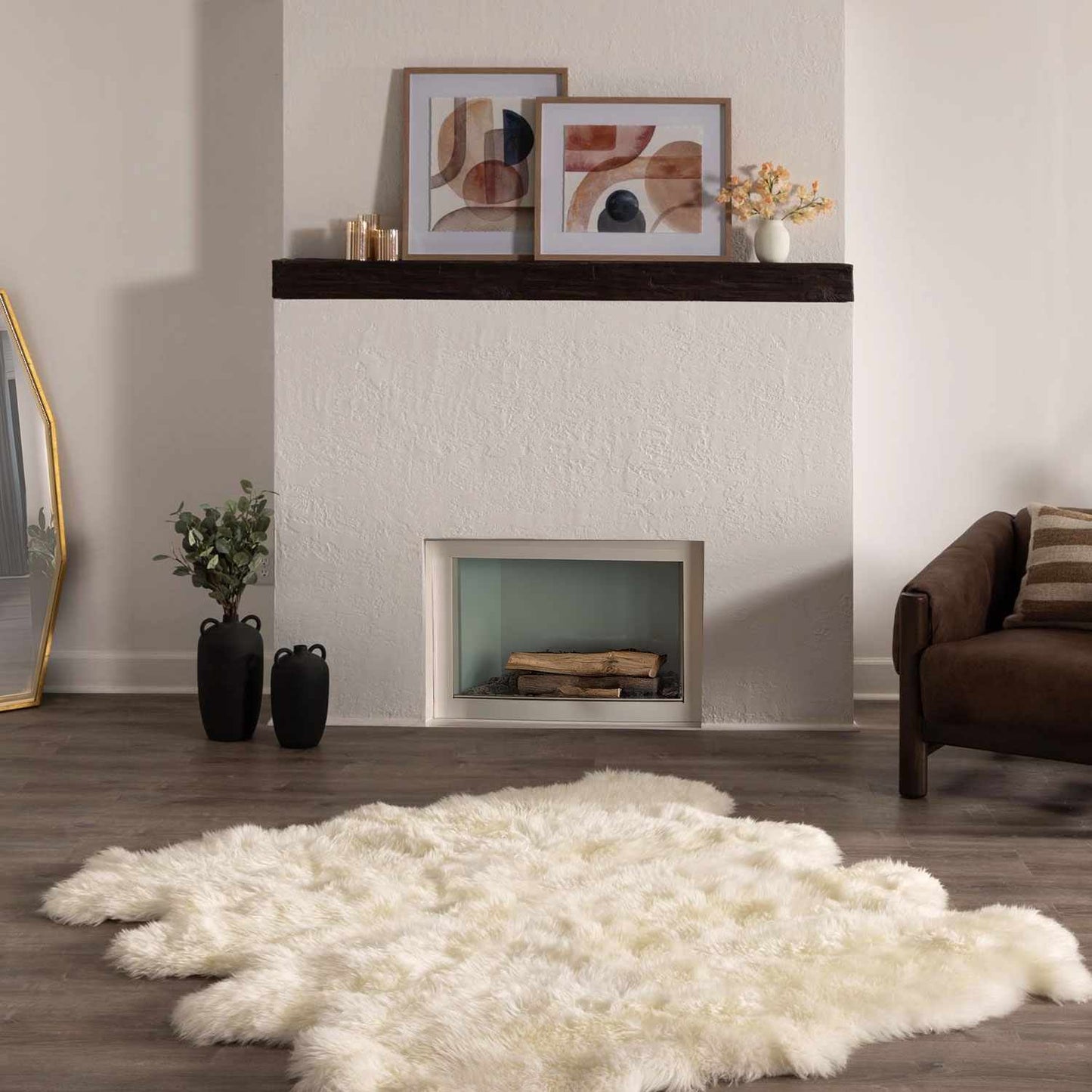 Premium White Soft Sheepskin Rug - MyTuftedRugs.com