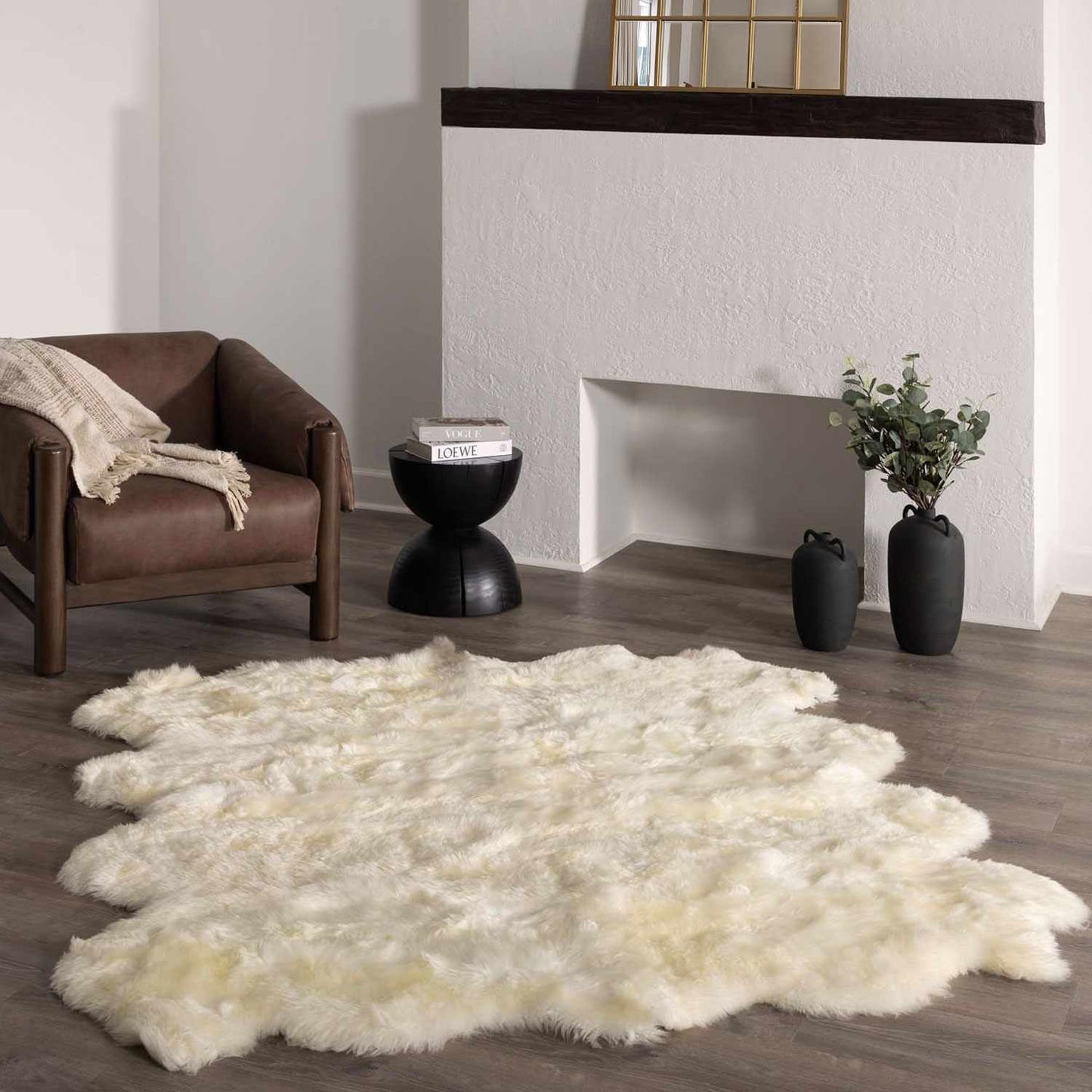 Premium White Soft Sheepskin Rug - MyTuftedRugs.com