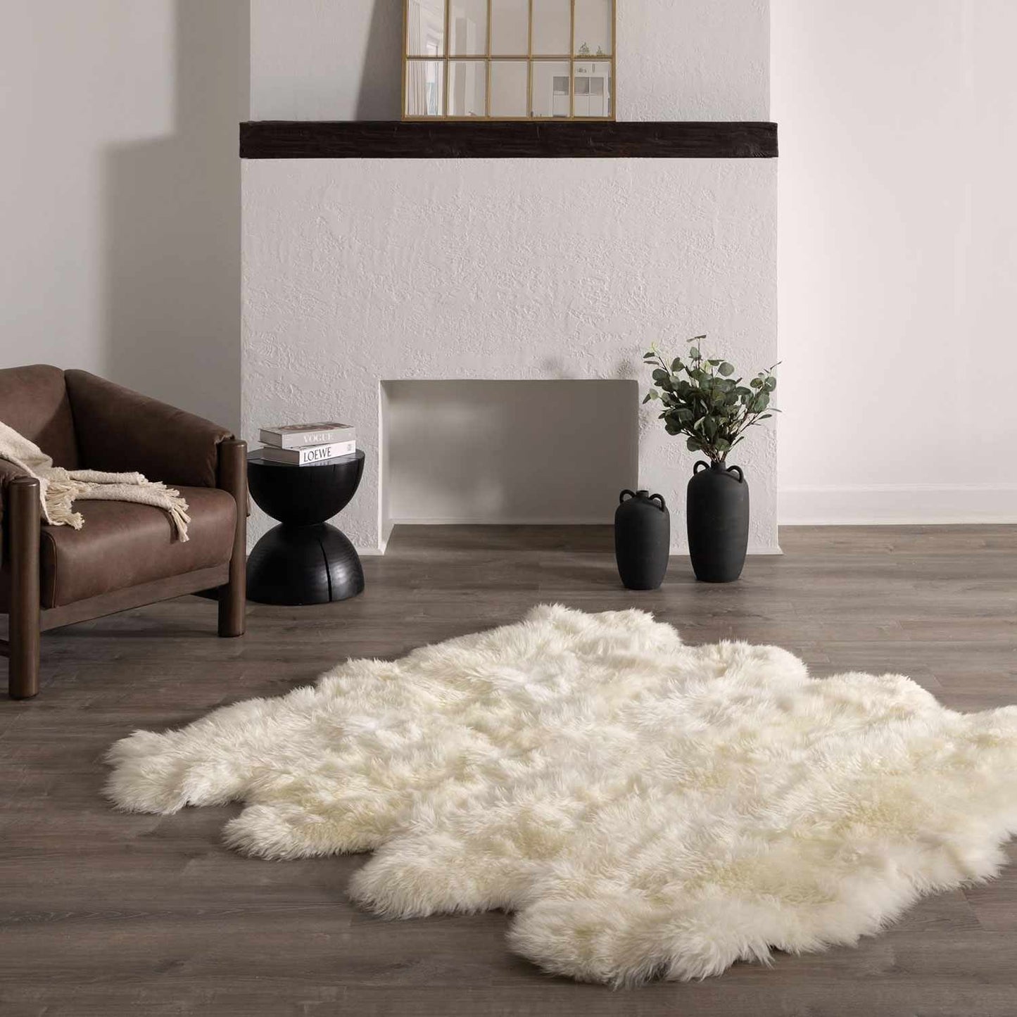 Premium White Soft Sheepskin Rug - MyTuftedRugs.com