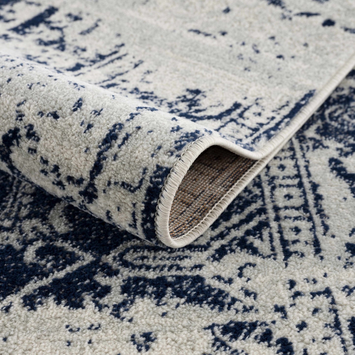Rachel Navy Area Rug - MyTuftedRugs.com