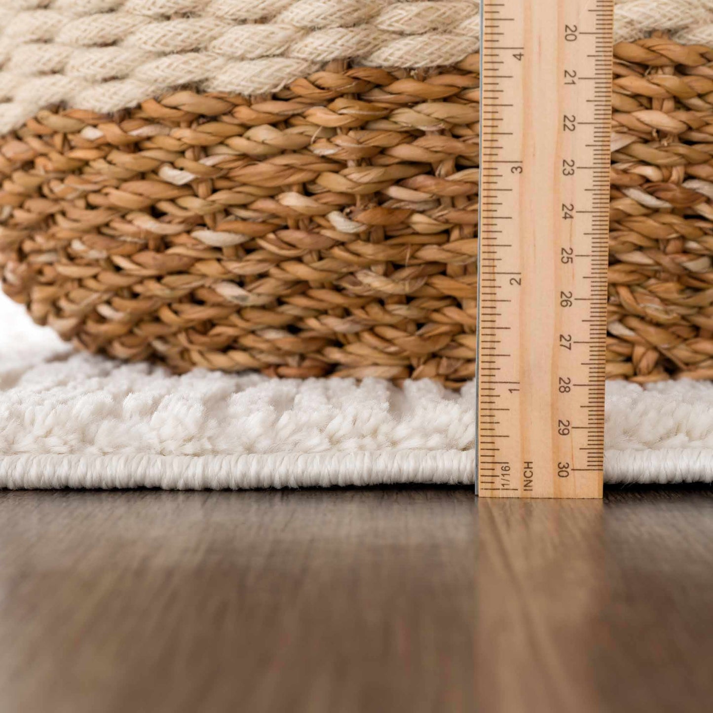 Riad Black Striped White Rug with Tassels - MyTuftedRugs.com