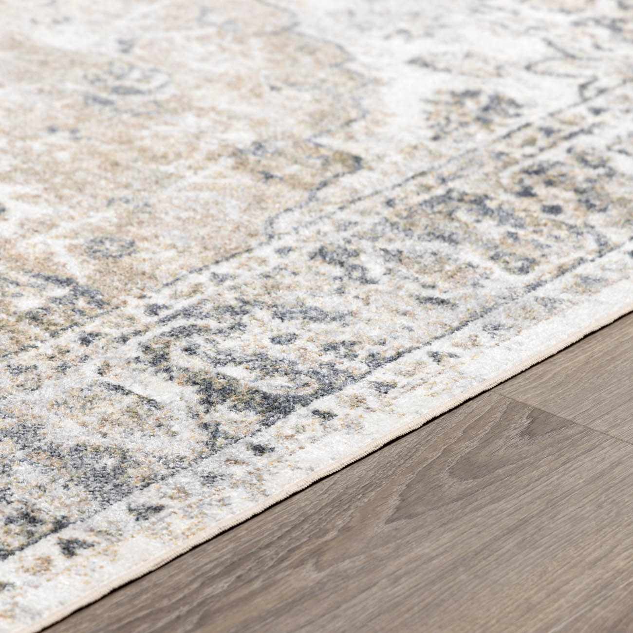 Rudo Beige Flat Pile Washable Rug - MyTuftedRugs.com