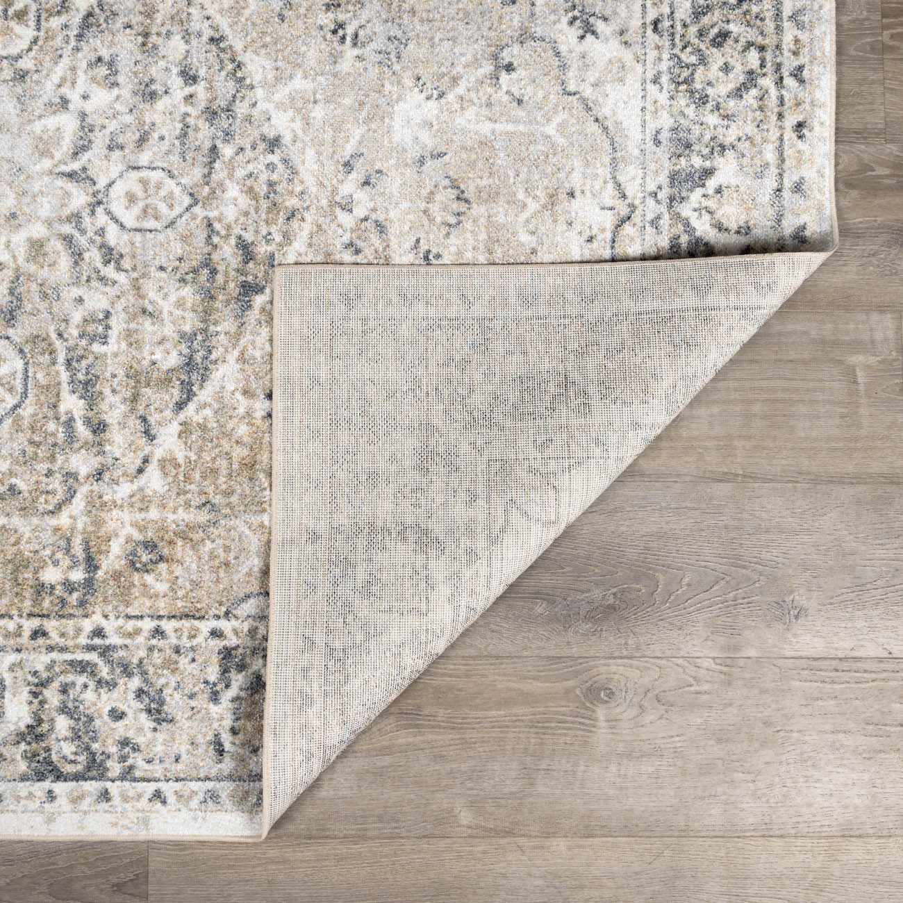 Rudo Beige Flat Pile Washable Rug - MyTuftedRugs.com