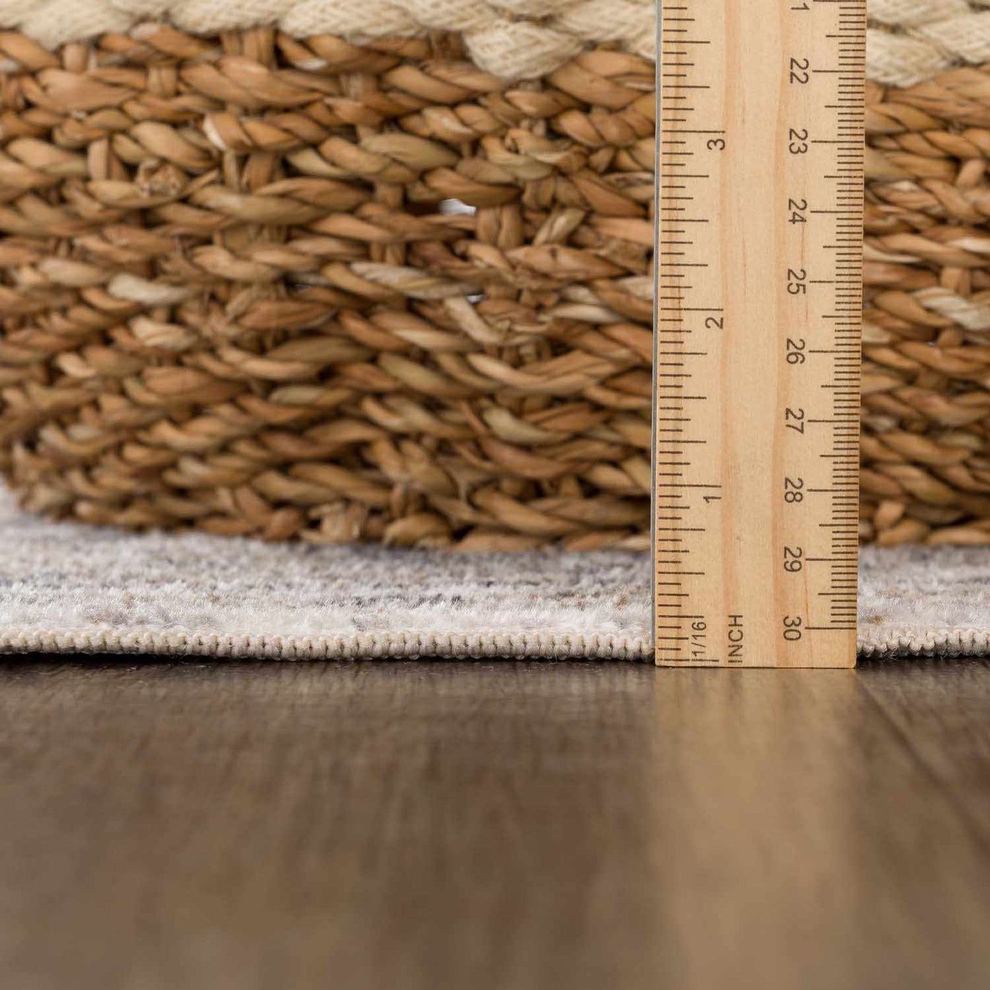 Rudo Beige Flat Pile Washable Rug - MyTuftedRugs.com