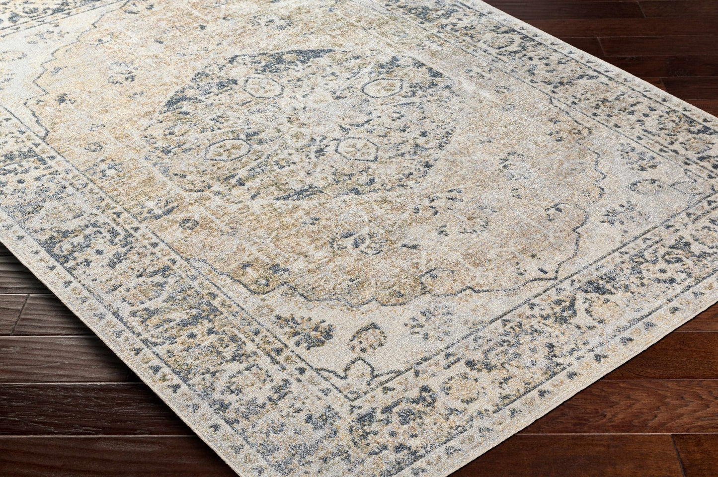 Rudo Beige Flat Pile Washable Rug - MyTuftedRugs.com