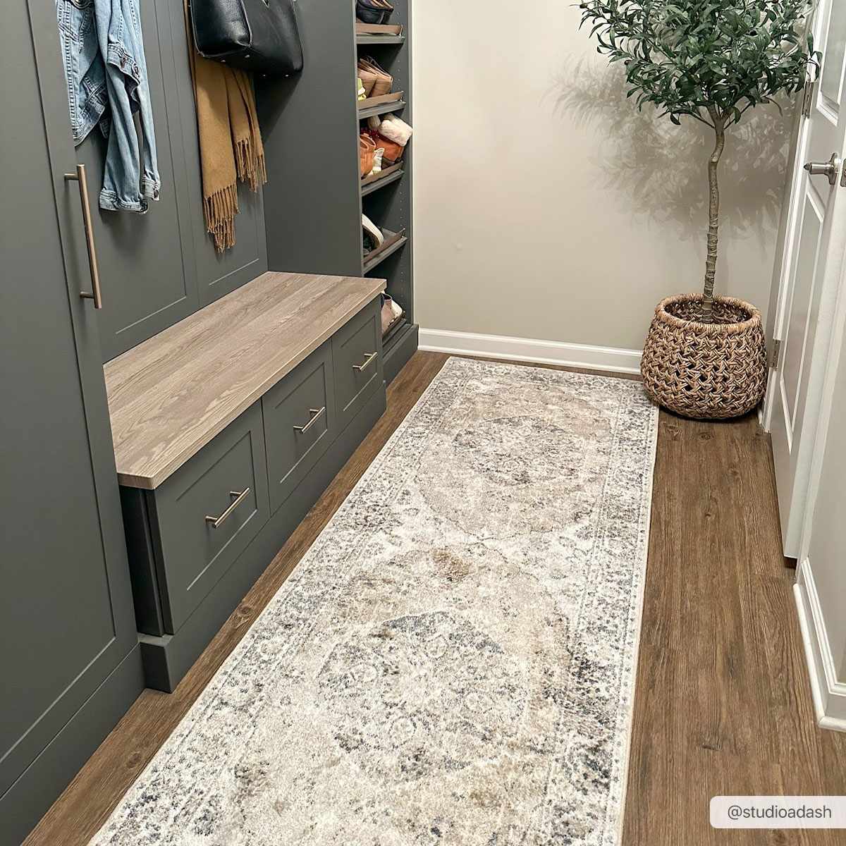 Rudo Beige Flat Pile Washable Rug - MyTuftedRugs.com