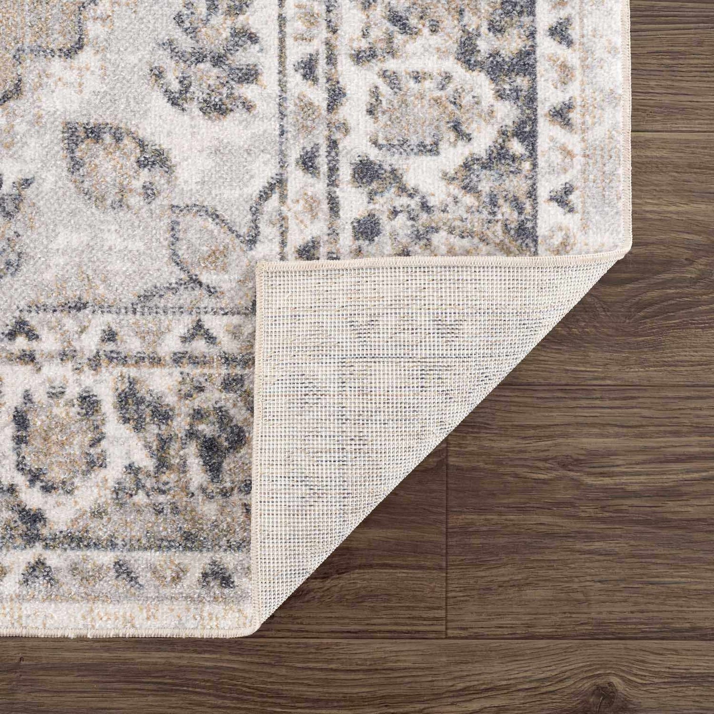 Rudo Beige Flat Pile Washable Rug - MyTuftedRugs.com