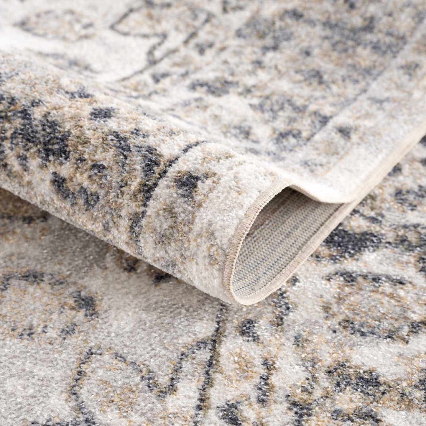Rudo Beige Flat Pile Washable Rug - MyTuftedRugs.com