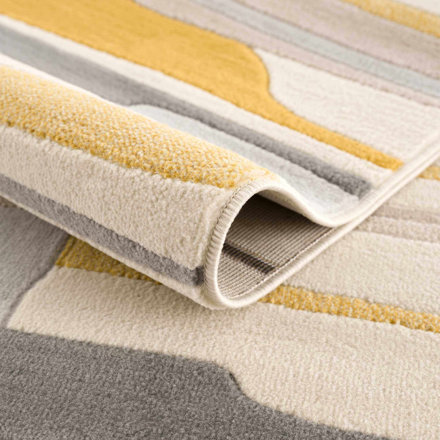 Southfields Mustard Modern Rug - MyTuftedRugs.com