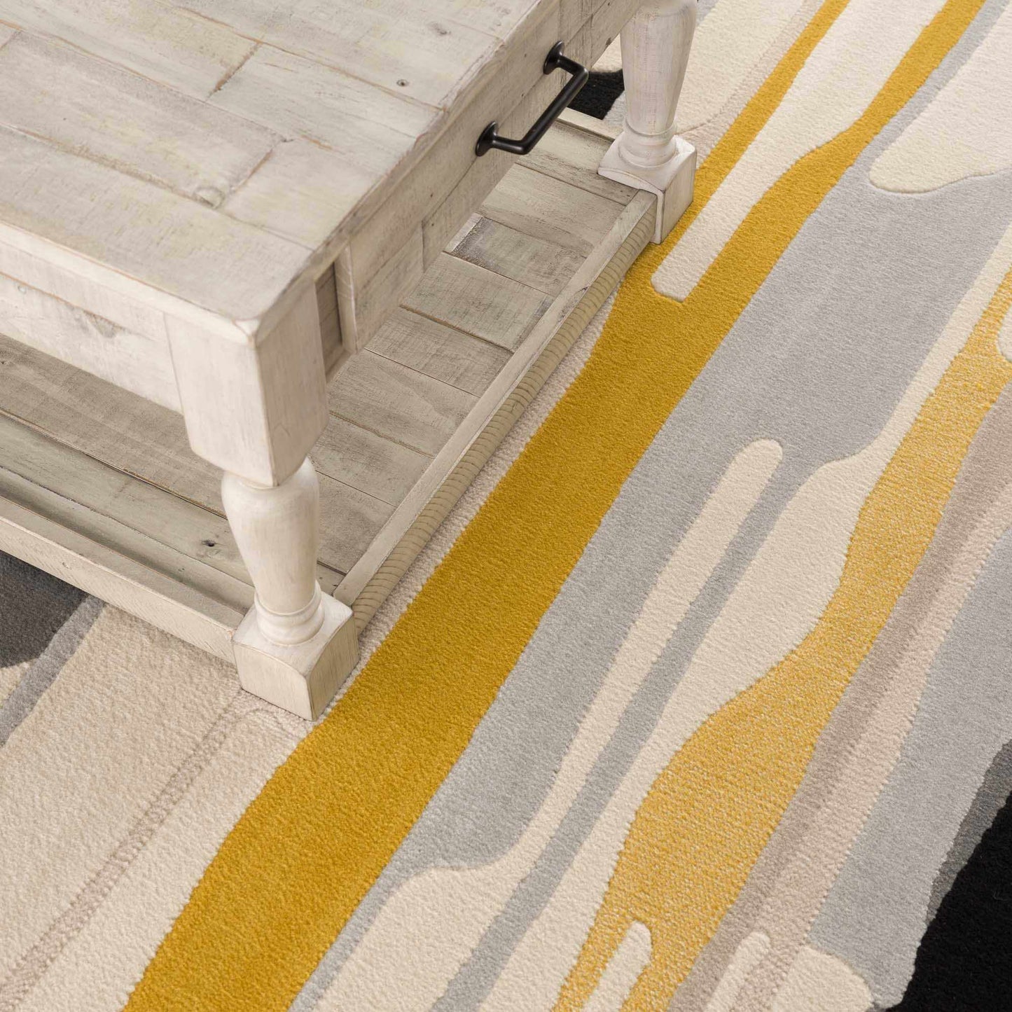 Southfields Mustard Modern Rug - MyTuftedRugs.com