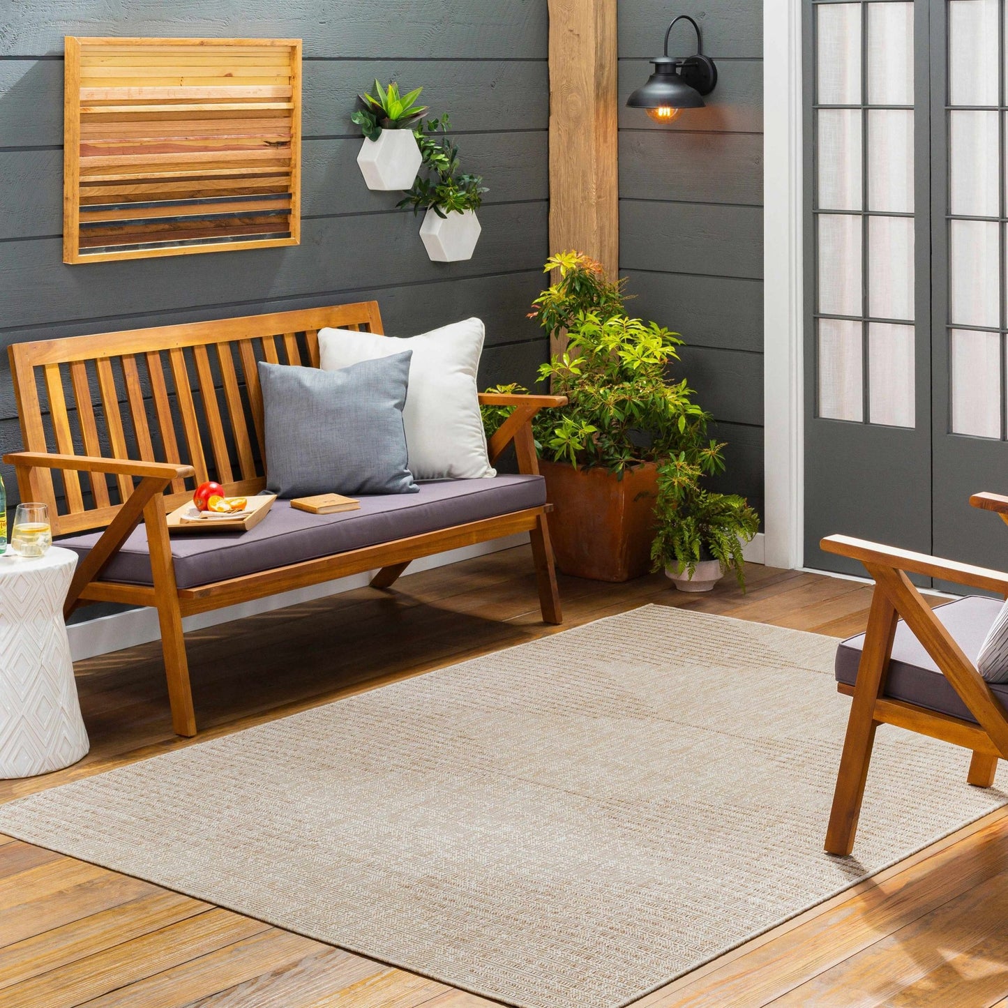 Stephan Beige Outdoor Rug - MyTuftedRugs.com
