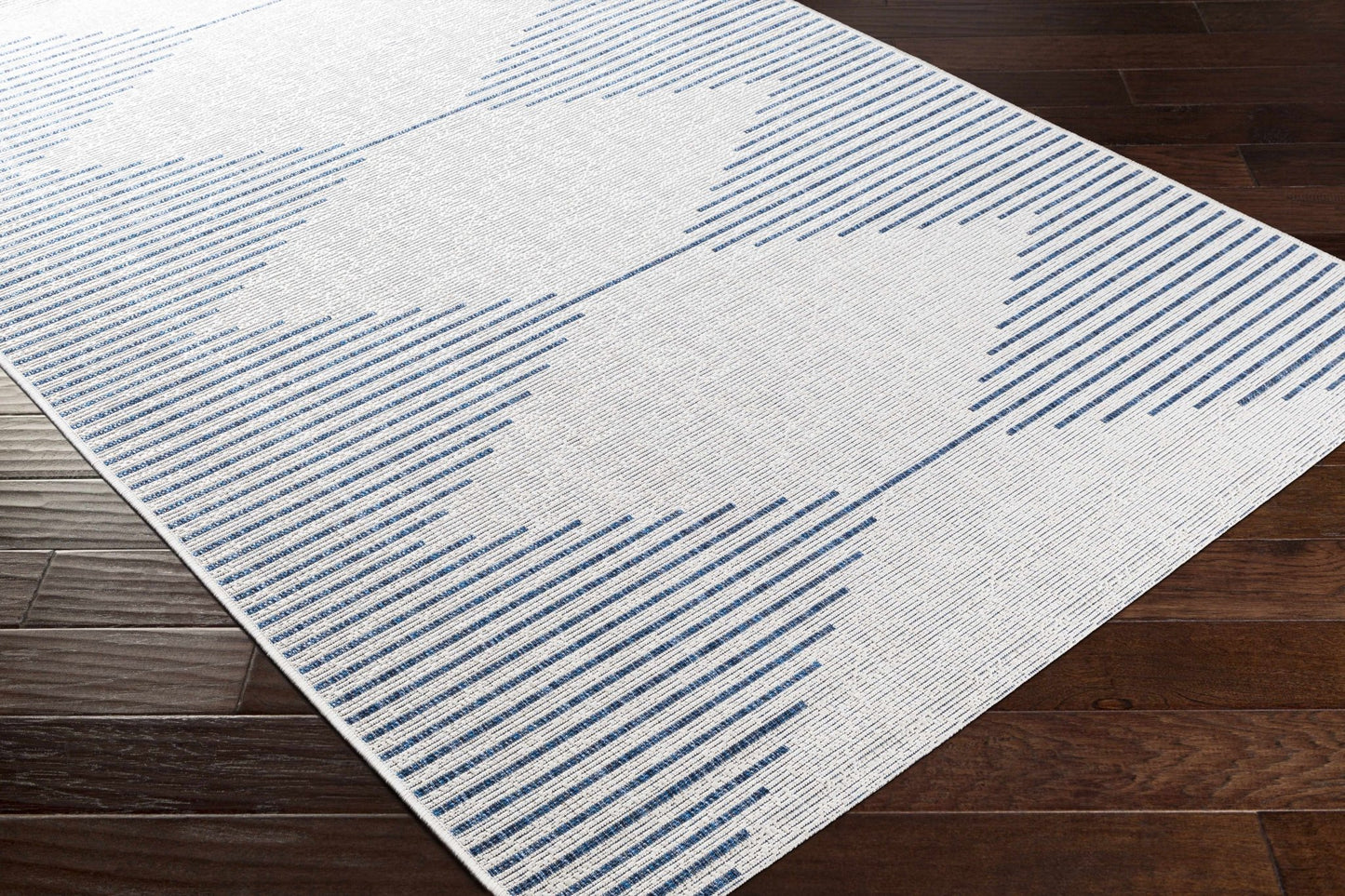 Stephan Blue & Cream Outdoor Rug - MyTuftedRugs.com