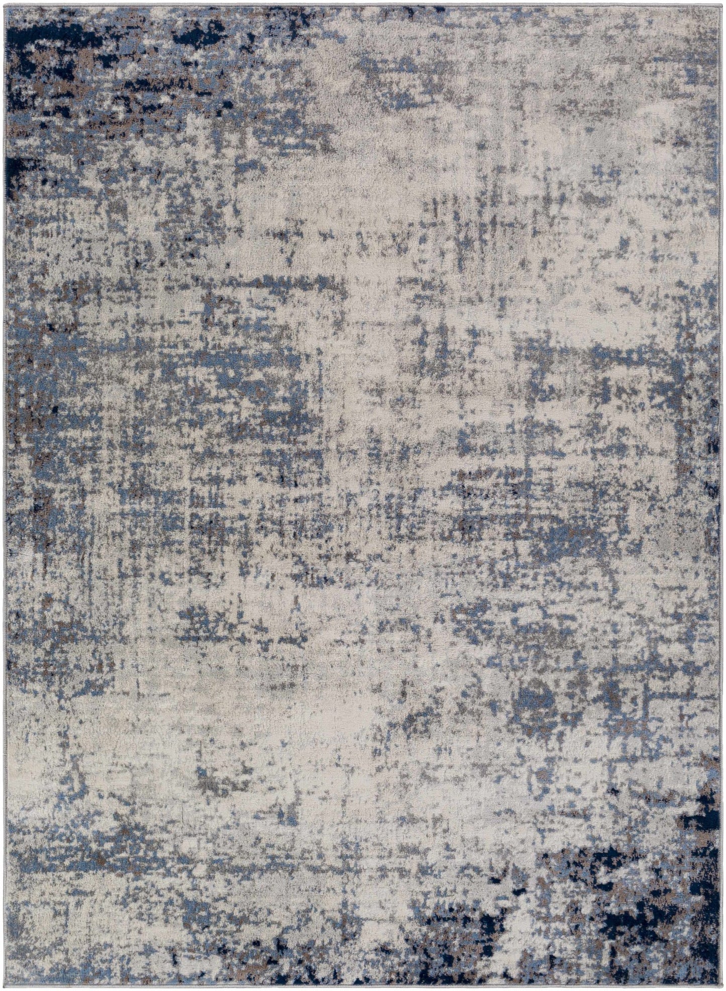 Texanna Abstract Blue/Gray Area Rug - MyTuftedRugs.com