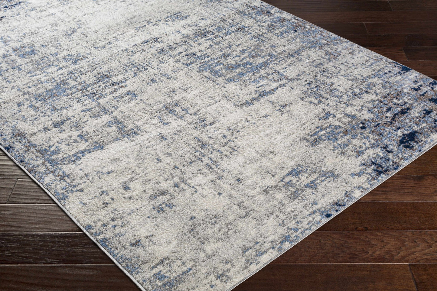 Texanna Abstract Blue/Gray Area Rug - MyTuftedRugs.com