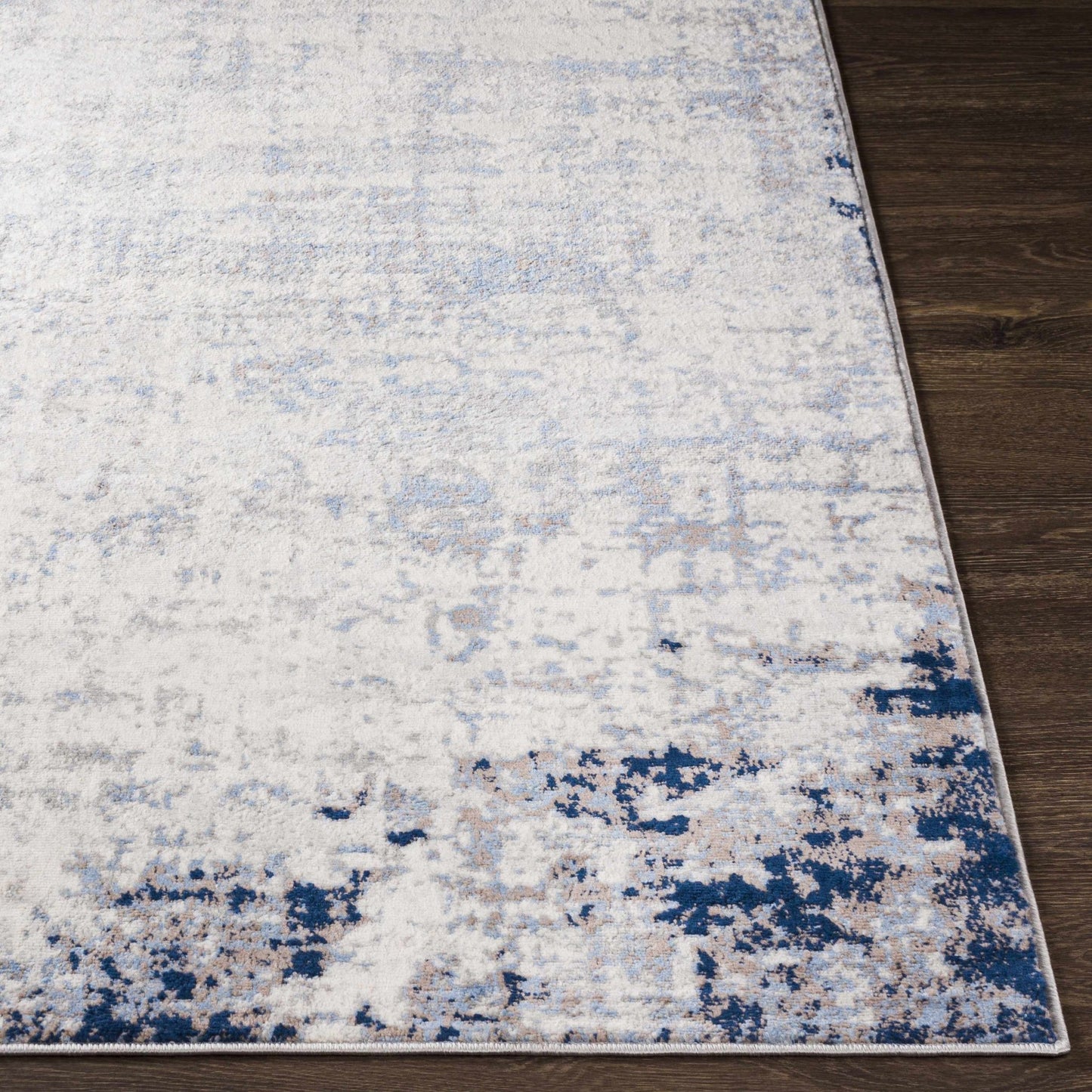 Texanna Abstract Blue/Gray Area Rug - MyTuftedRugs.com