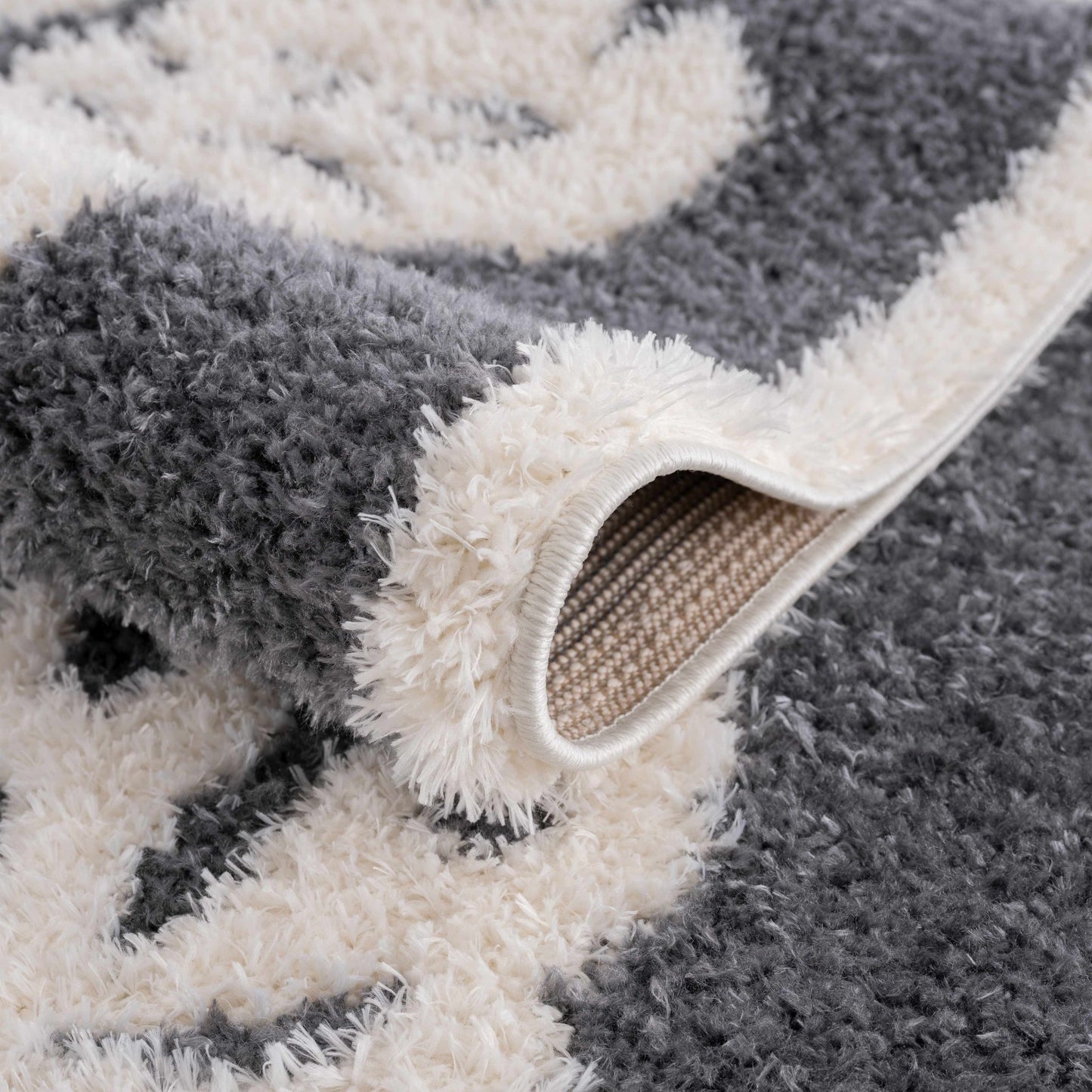 Zane Charcoal Tibetan Tiger Plush Rug - MyTuftedRugs.com