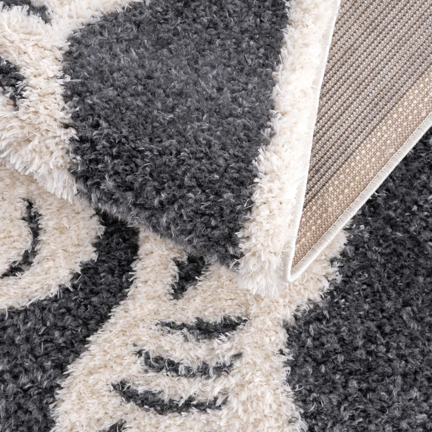 Zane Charcoal Tibetan Tiger Plush Rug - MyTuftedRugs.com