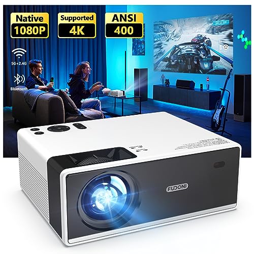 FUDONI Projector with 5G WiFi and Bluetooth - 1080p - 4K - MyTuftedRugs.com