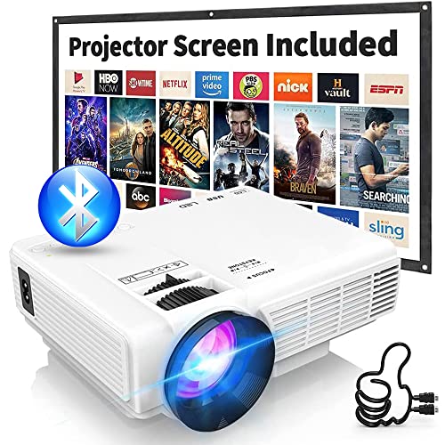 Mini Projector with Bluetooth and Projector Screen - MyTuftedRugs.com