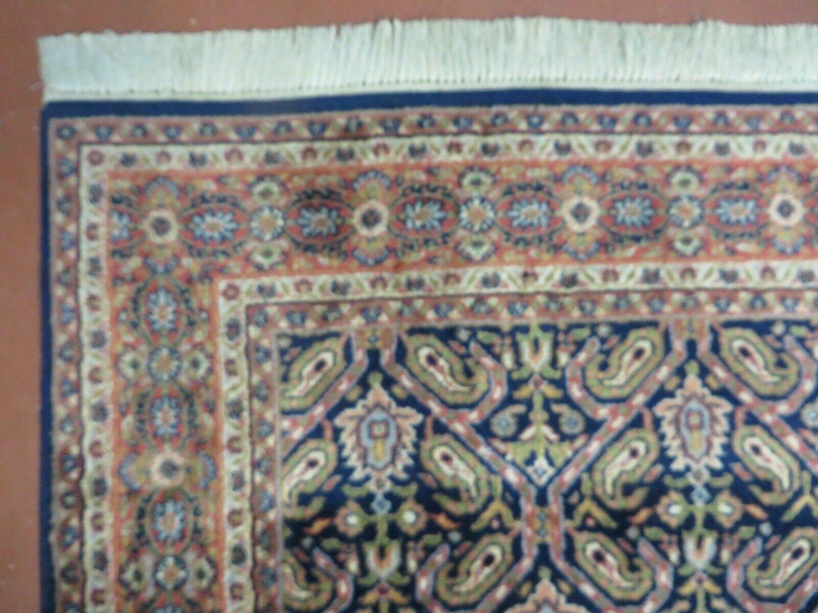 Vintage 1970s Handmade Wool Rug | 3'11" x 5'10" Hand-Knotted