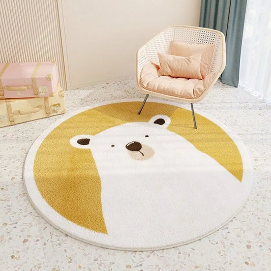 Adorable Round Cartoon Rugs – Cute Cat, Solar System & Rainbow Designs - MyTuftedRugs.com
