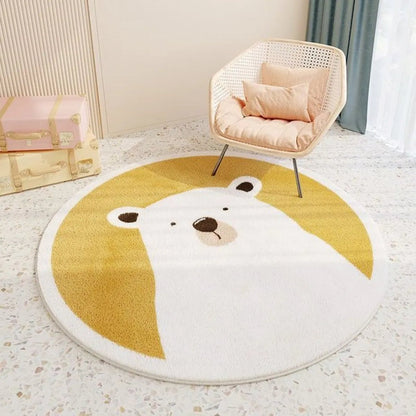 Adorable Round Cartoon Rugs – Cute Cat, Solar System & Rainbow Designs - MyTuftedRugs.com