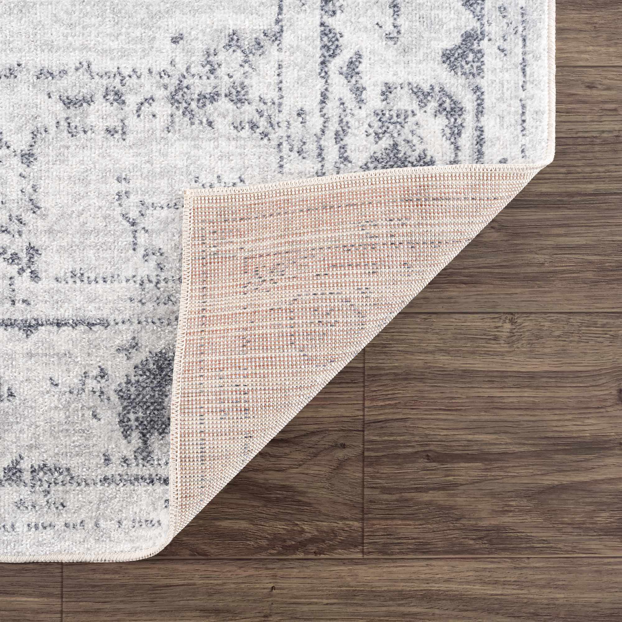 Akram Antrasit Flat Pile Washable Rug - MyTuftedRugs.com