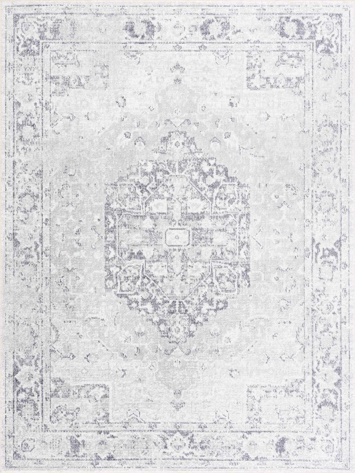 Akram Antrasit Flat Pile Washable Rug - MyTuftedRugs.com