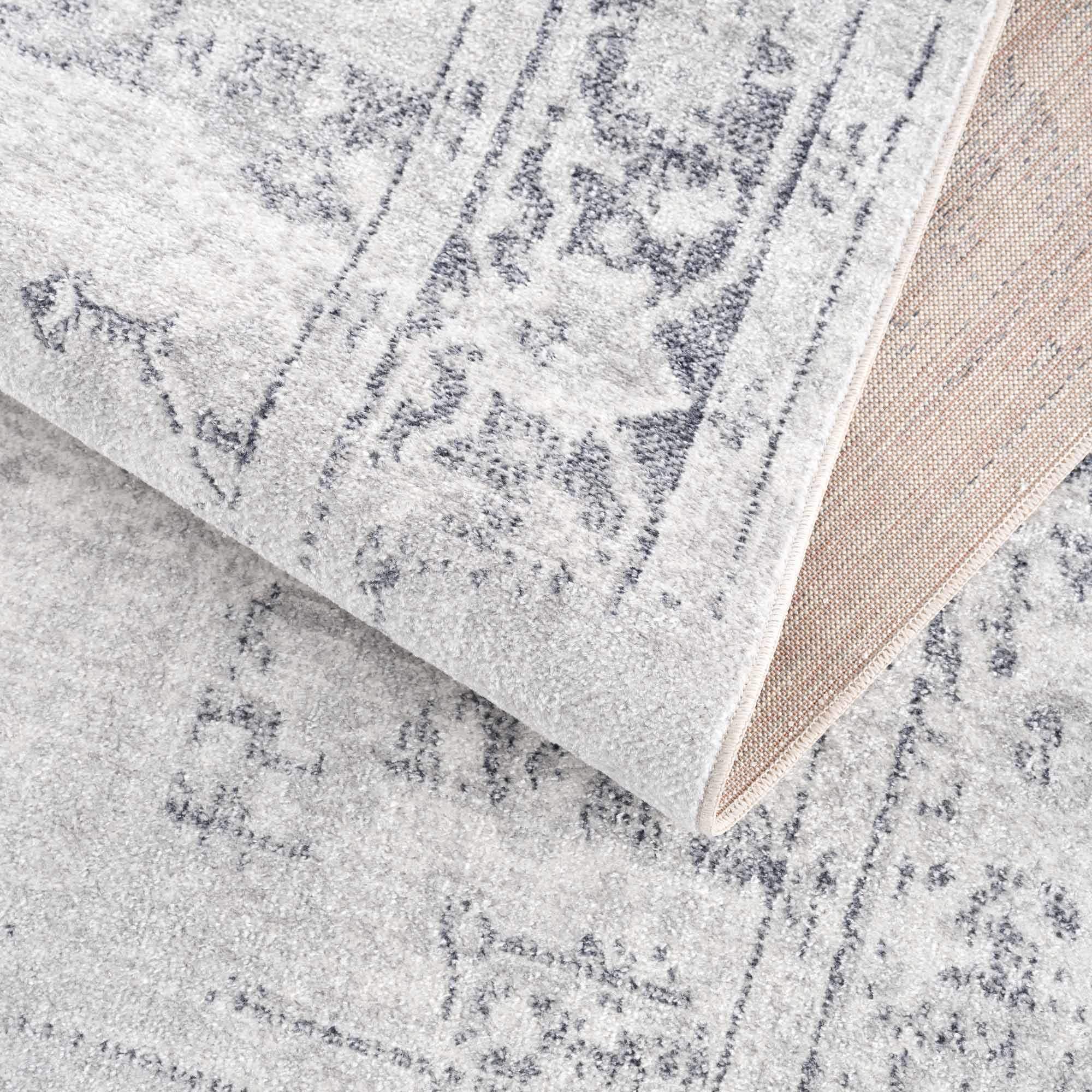 Akram Antrasit Flat Pile Washable Rug - MyTuftedRugs.com