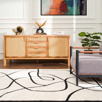 Azana Black & White Area Rug - MyTuftedRugs.com