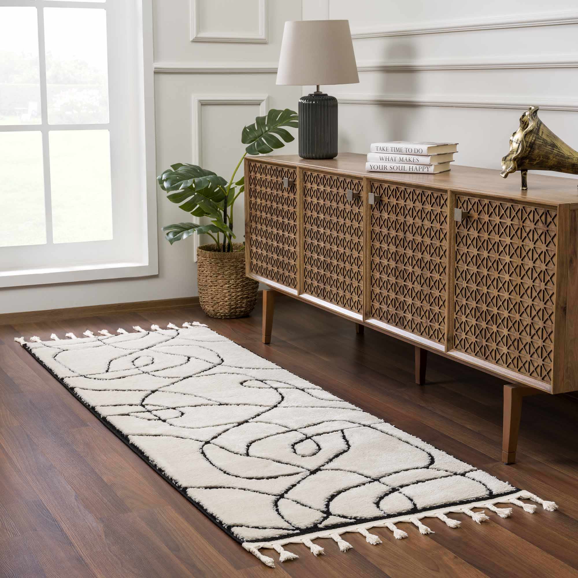 Azana Black & White Area Rug - MyTuftedRugs.com