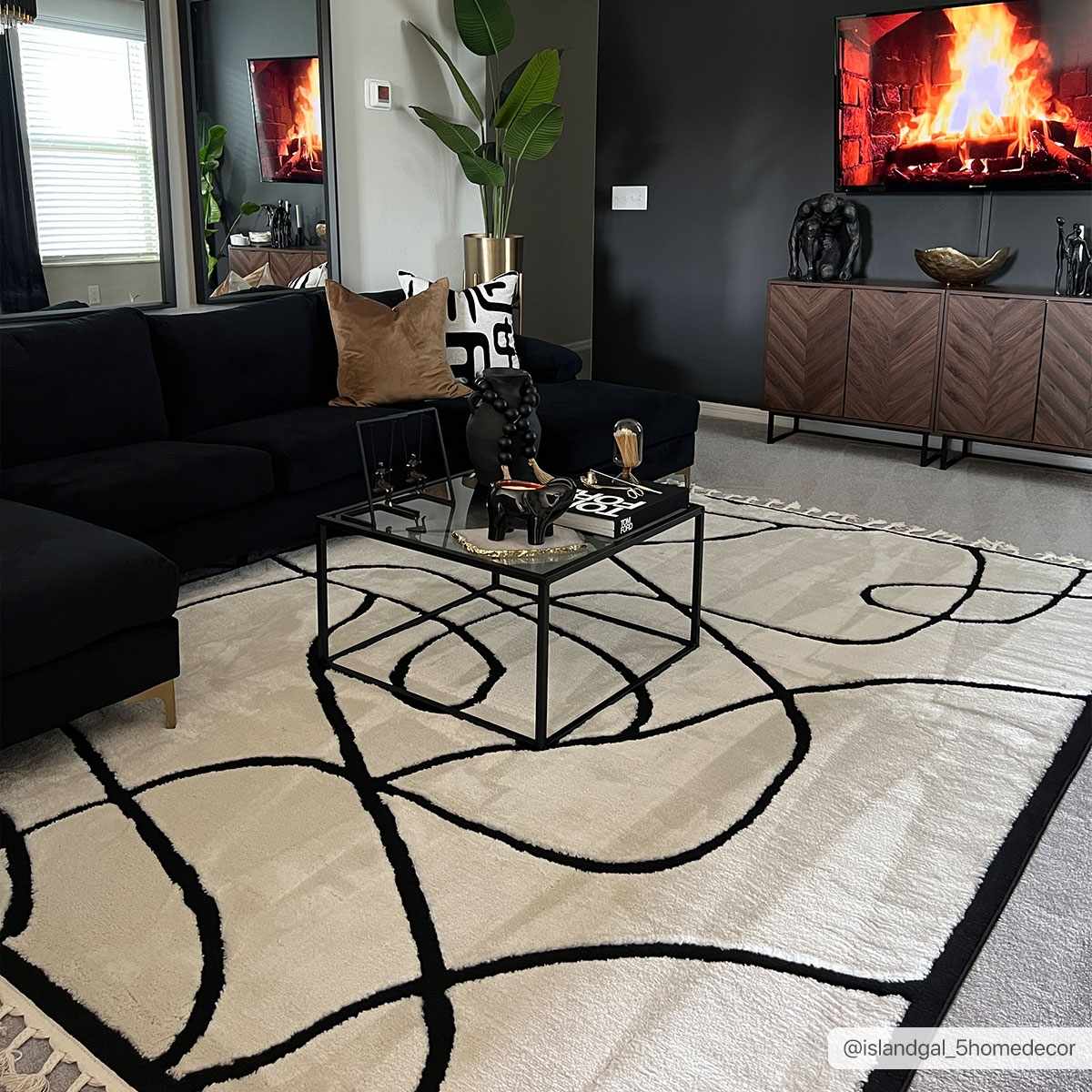 Azana Black & White Area Rug - MyTuftedRugs.com