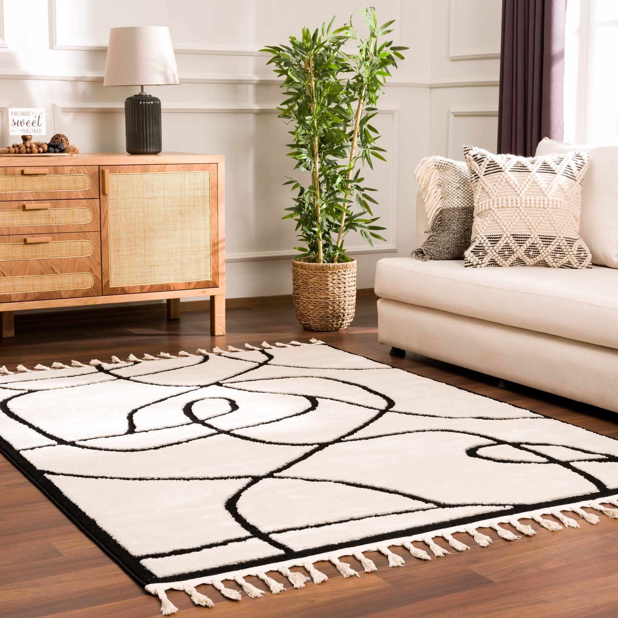 Azana Black & White Area Rug - MyTuftedRugs.com