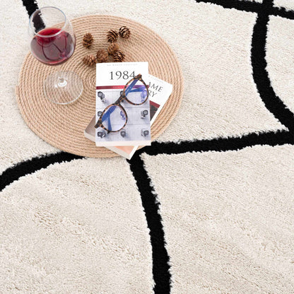 Azana Black & White Area Rug - MyTuftedRugs.com