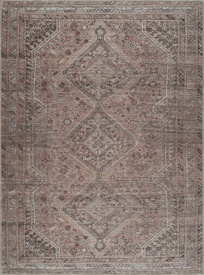 Barny Brown Flat Pile Washable Rug - MyTuftedRugs.com