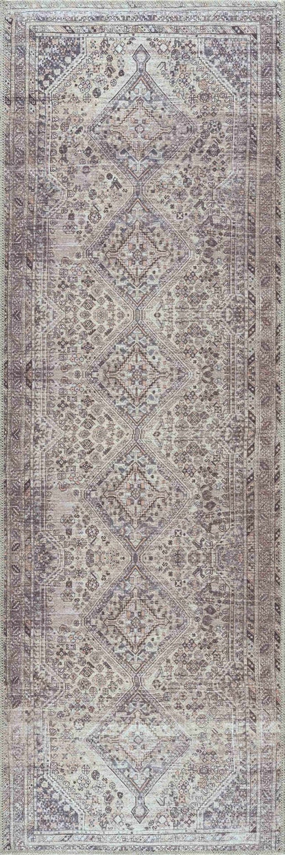 Barny Tan Flat Pile Washable Rug Area Rug - MyTuftedRugs.com