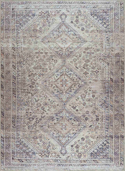 Barny Tan Flat Pile Washable Rug Area Rug - MyTuftedRugs.com