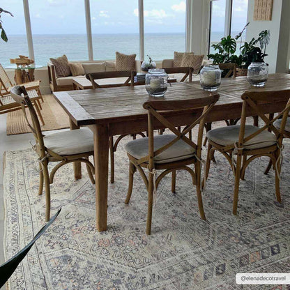 Barny Tan Flat Pile Washable Rug Area Rug - MyTuftedRugs.com