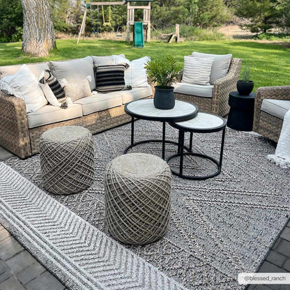 Beige Charcoal Areli Area Rug - MyTuftedRugs.com