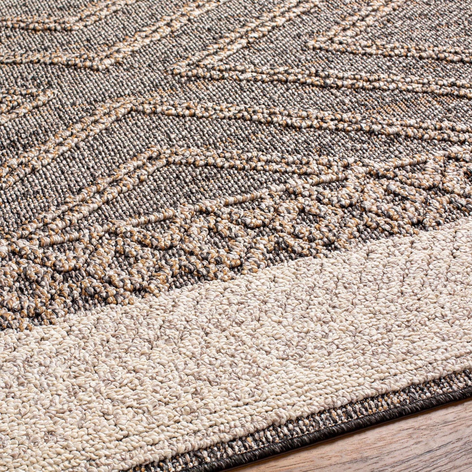 Beige Charcoal Areli Area Rug - MyTuftedRugs.com