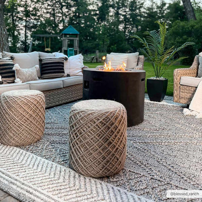 Beige Charcoal Areli Area Rug - MyTuftedRugs.com