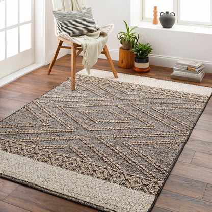 Beige Charcoal Areli Area Rug - MyTuftedRugs.com