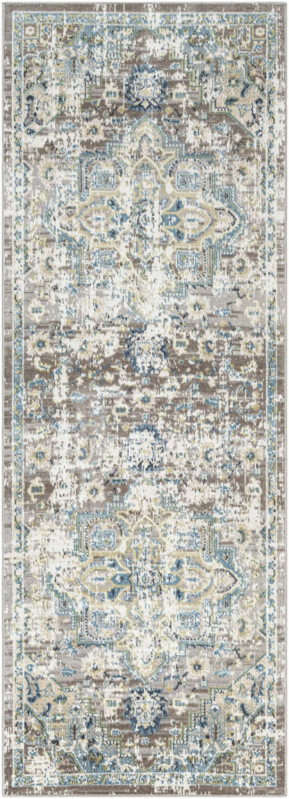 Cabacungan Gray & Blue Washable Area Rug - MyTuftedRugs.com