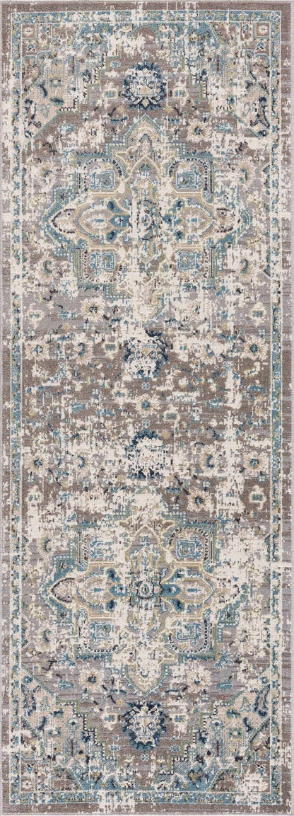 Cabacungan Gray & Blue Washable Area Rug - MyTuftedRugs.com