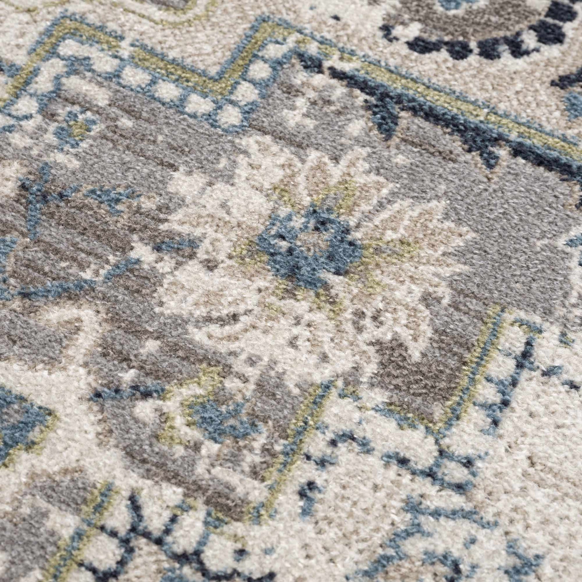 Cabacungan Gray & Blue Washable Area Rug - MyTuftedRugs.com