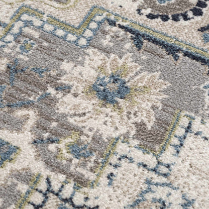 Cabacungan Gray & Blue Washable Area Rug - MyTuftedRugs.com