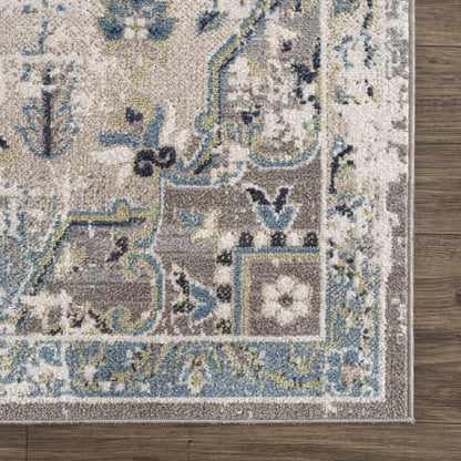 Cabacungan Gray & Blue Washable Area Rug - MyTuftedRugs.com