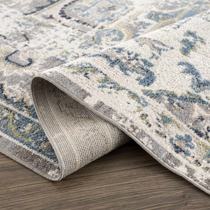 Cabacungan Gray & Blue Washable Area Rug - MyTuftedRugs.com