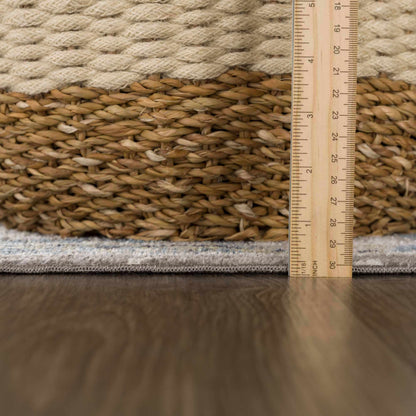 Cabacungan Gray & Blue Washable Area Rug - MyTuftedRugs.com
